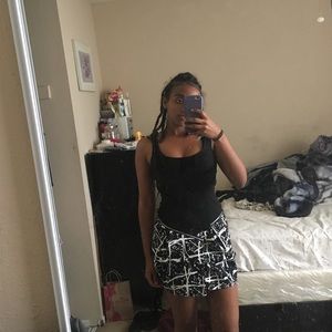 black/white guess dress